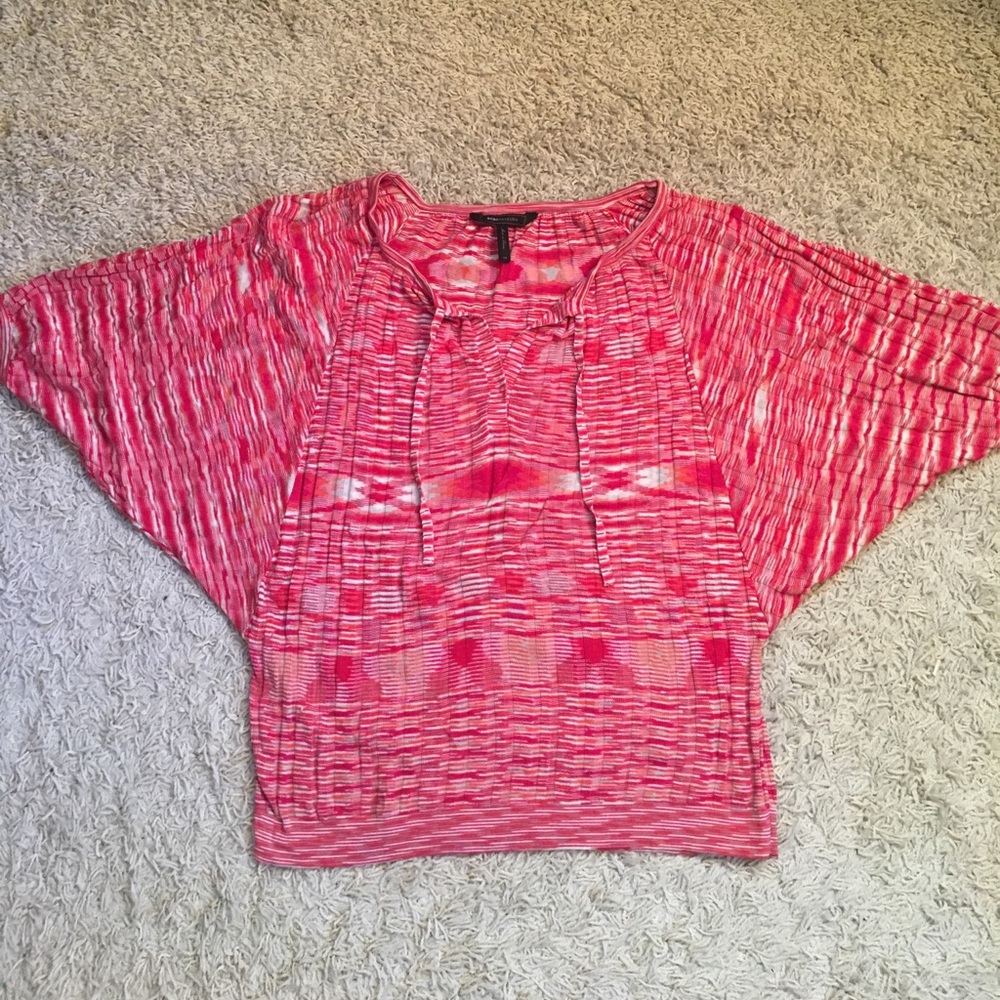 BCBG Max Azria Red Space dye light weight sweater
